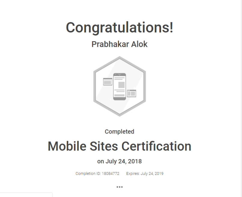 Mobile Sites Certification