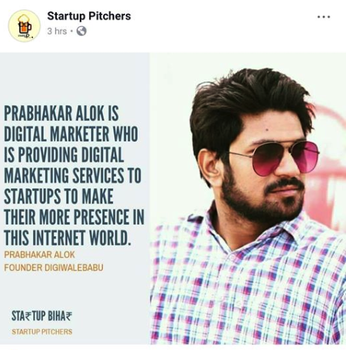 StartupPitcher Prabhakar Alok