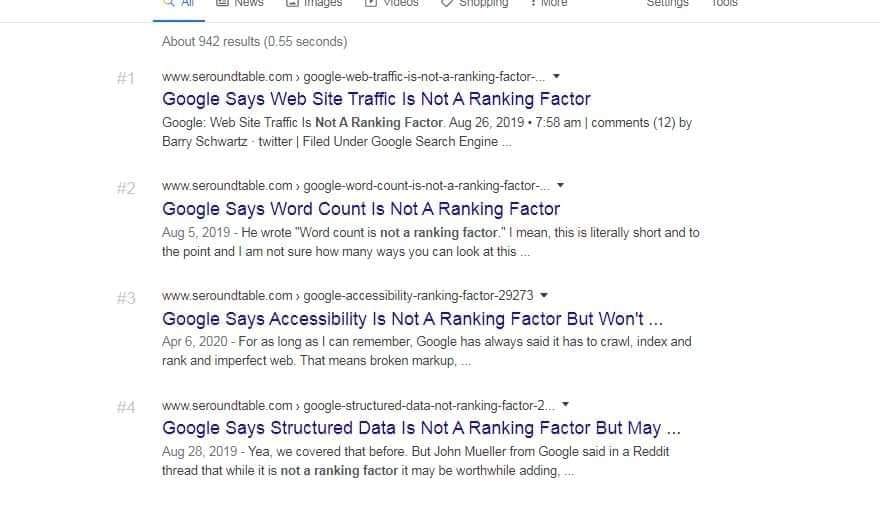 "Google says website traffic is not a ranking factor"