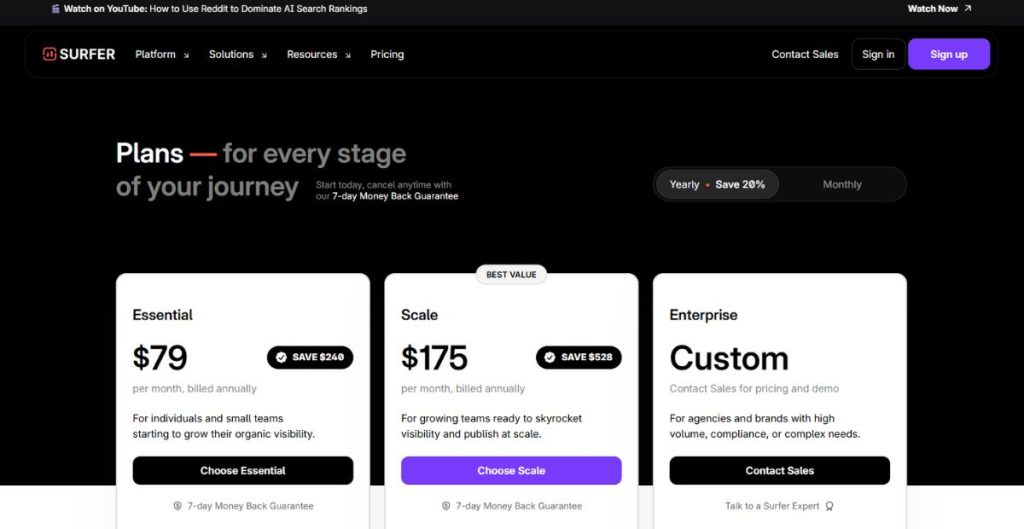 Price SURFER Seo