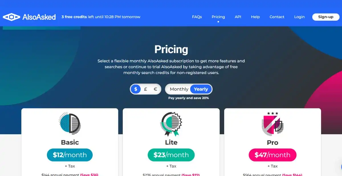 AlsoAsked pricing