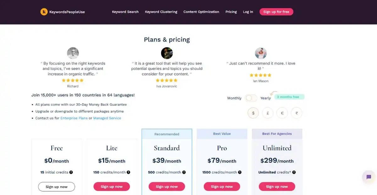 KeywordPeopleuse price