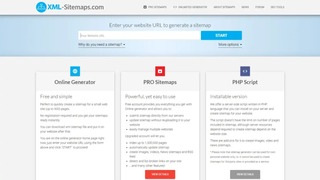 XML site maps