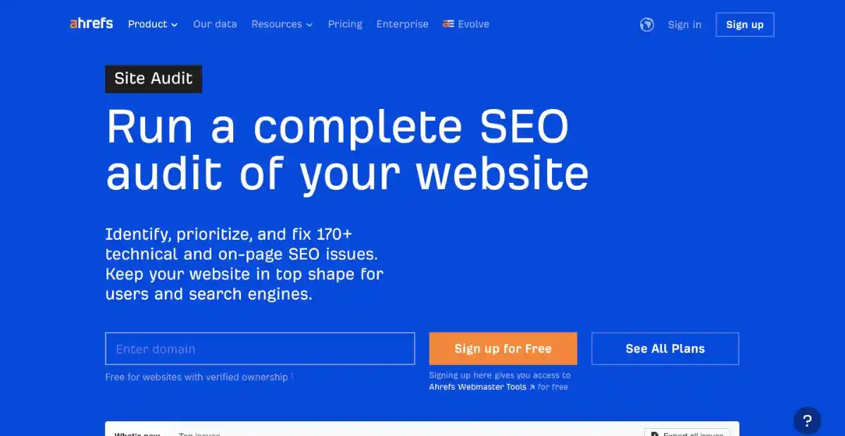 complete seo audit tool