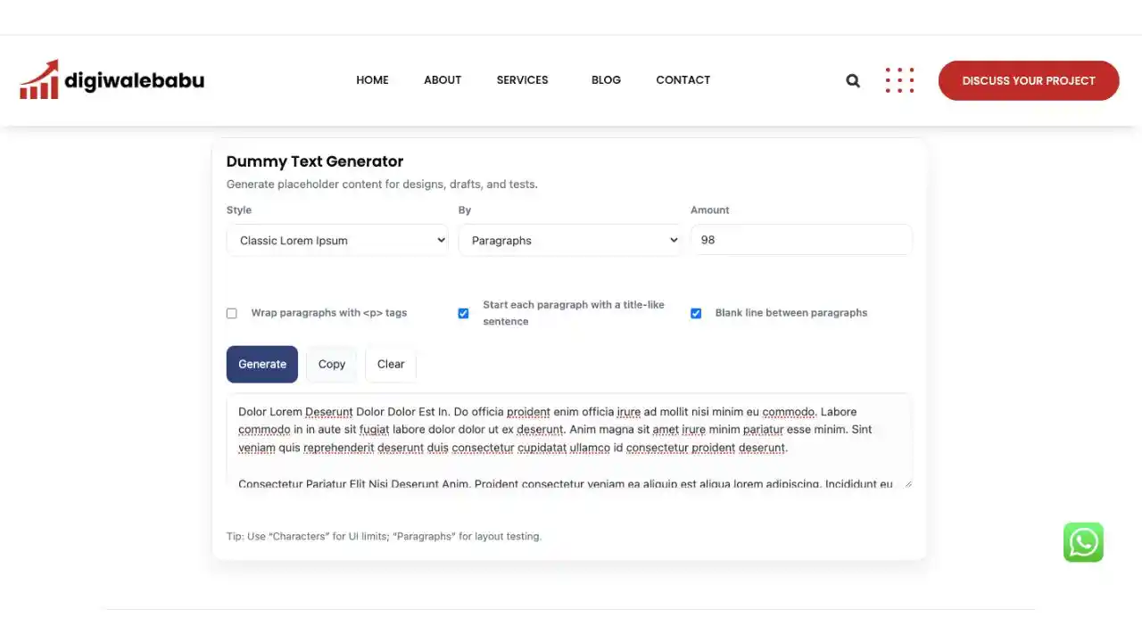 lorem ipsum generator tool